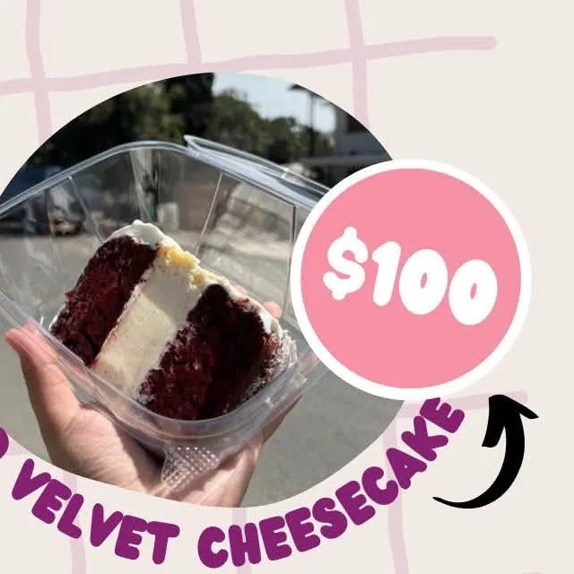Red Velvet Cheesecake Slice